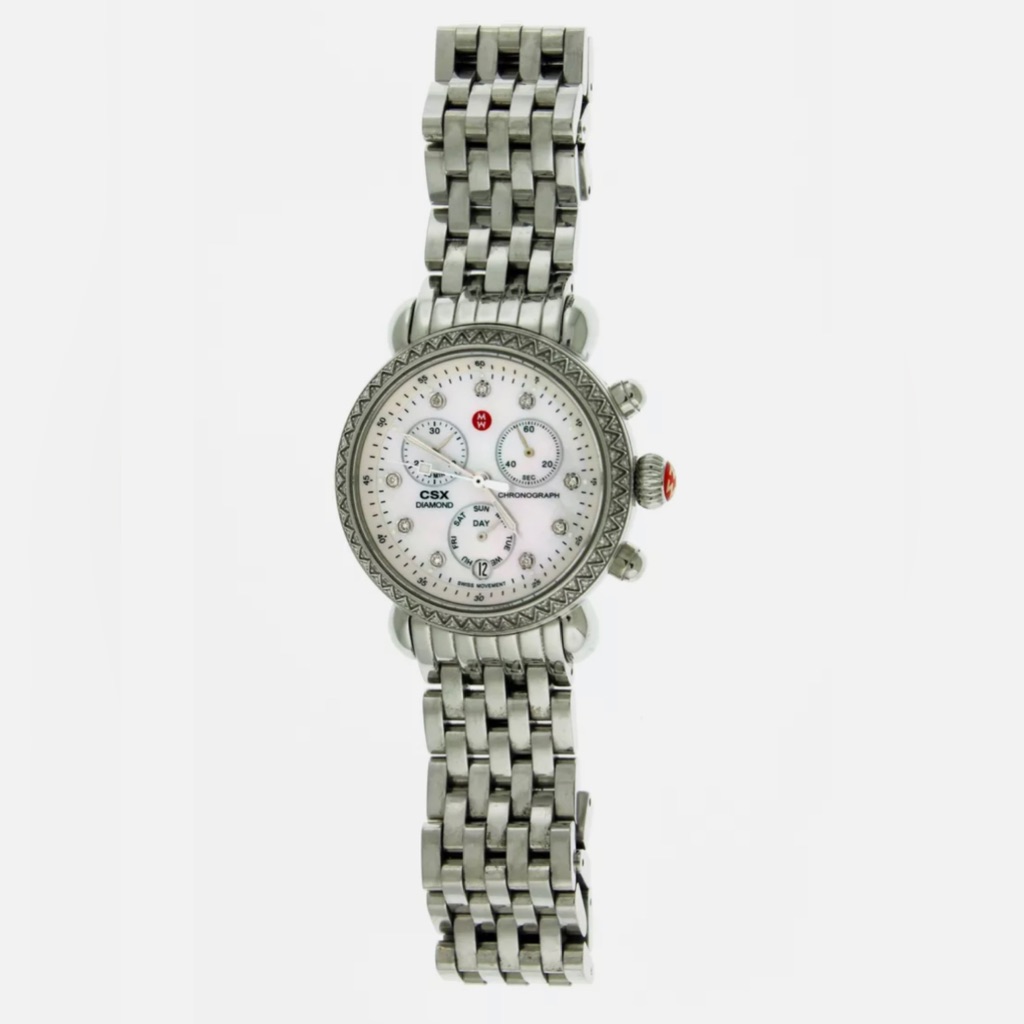 Authentic Michelle Diamond Watch Mother Of Pearl